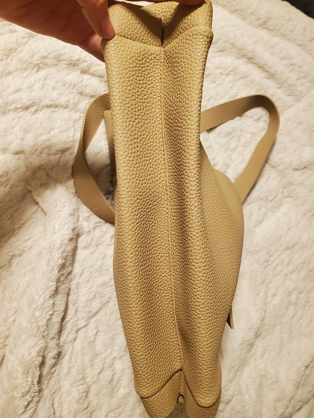 Ulta Beauty Pebbled Tote in Tan - Spacious Women's Shoulder Bag